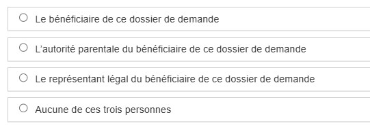 Capture d'écran d'une page du téléservice Ma Mdph en ligne